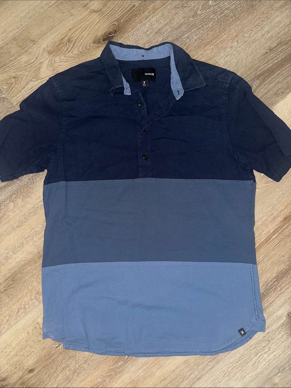 Hurley Men’s Three-Tone Navy & Slate Blue Polo